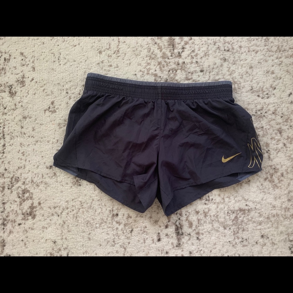 Grey/Blue with Gold Nike Running Track Shorts